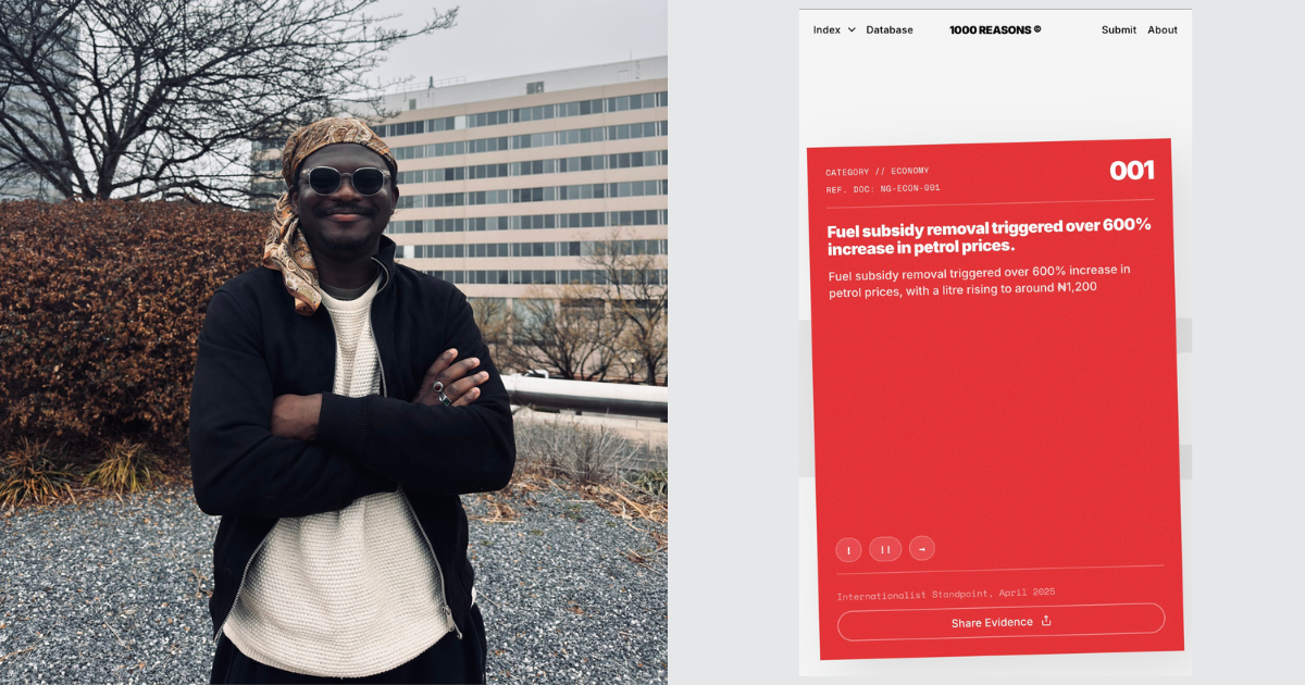 Adedayo Agarau Built a Website with 1,000 Reasons Not to Vote for President Bola Ahmed Tinubu for a Second Term