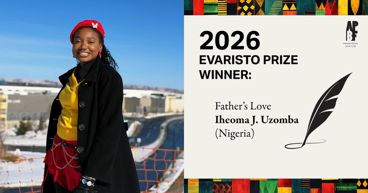 Nigerian Poet Iheoma J. Uzomba Wins the 2026 Evaristo Prize for African Poetry worth $1,500