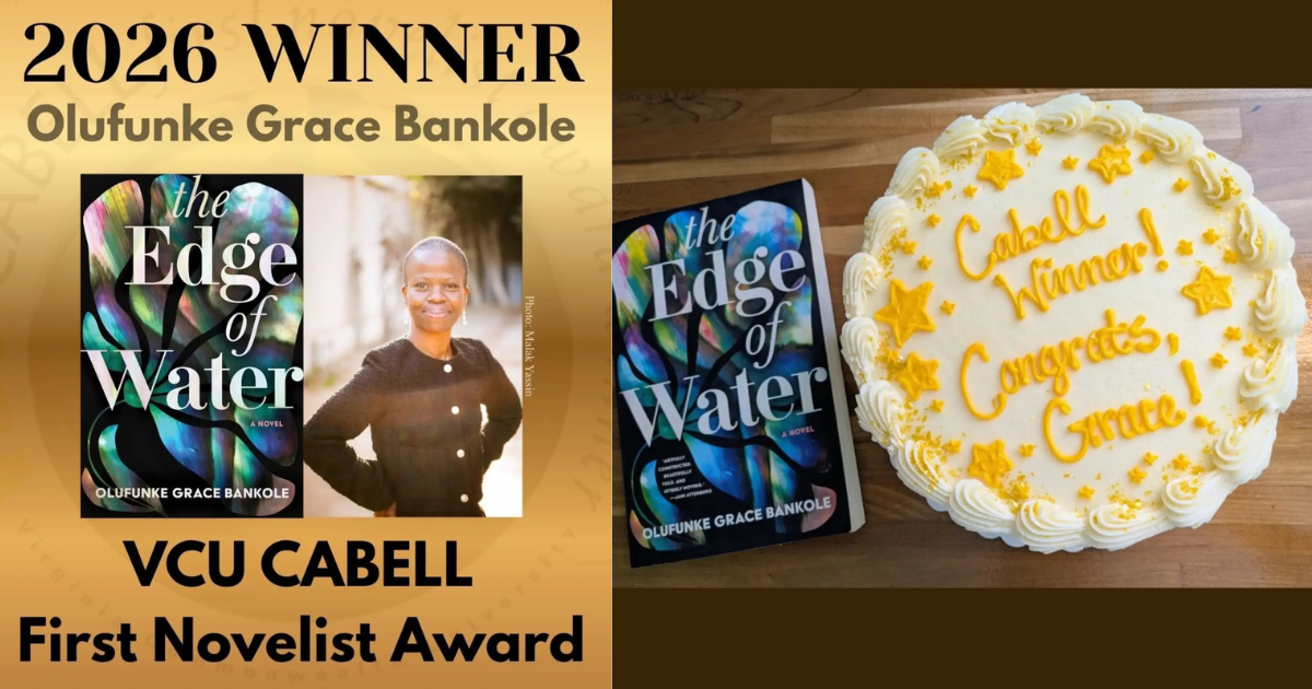 Olufunke Grace Bankole Wins the 2026 VCU Cabell First Novelist Award for The Edge of Water