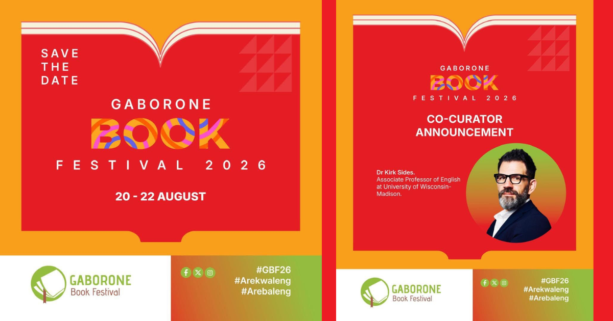 Gaborone Book Festival Names Dr. Kirk Sides Co-Curator for Its 9th Edition, Save the Date: August 20–22